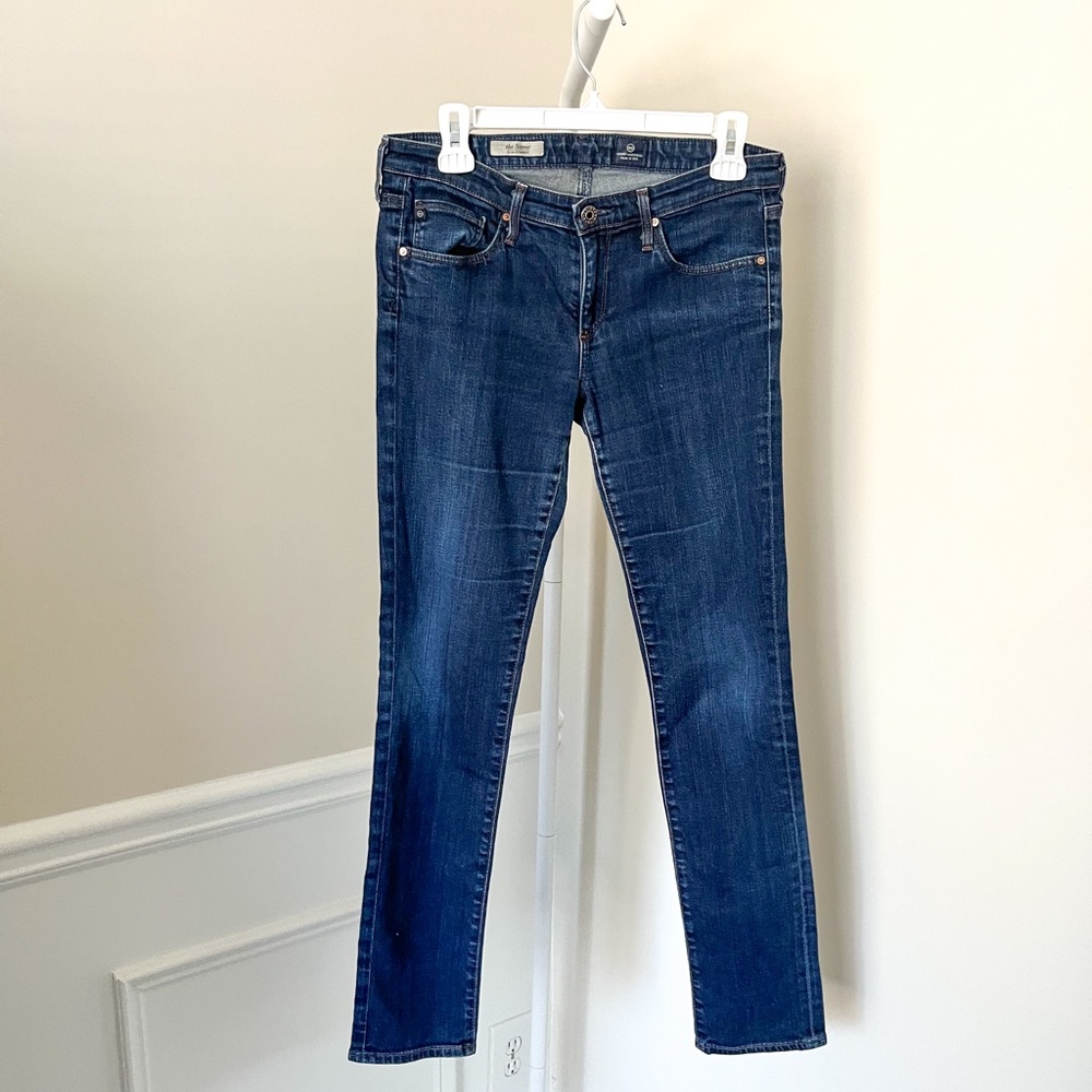 AG Adriano Goldschmied ANTHROPOLOGIE Stevie Slim Straight Denim Jeans Women’s 29 - Picture 9 of 13